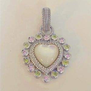 Judith Ripka sterling mother of pearl pendant.